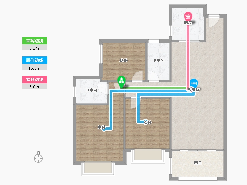 山东省-潍坊市-恒大名都-104.81-户型库-动静线