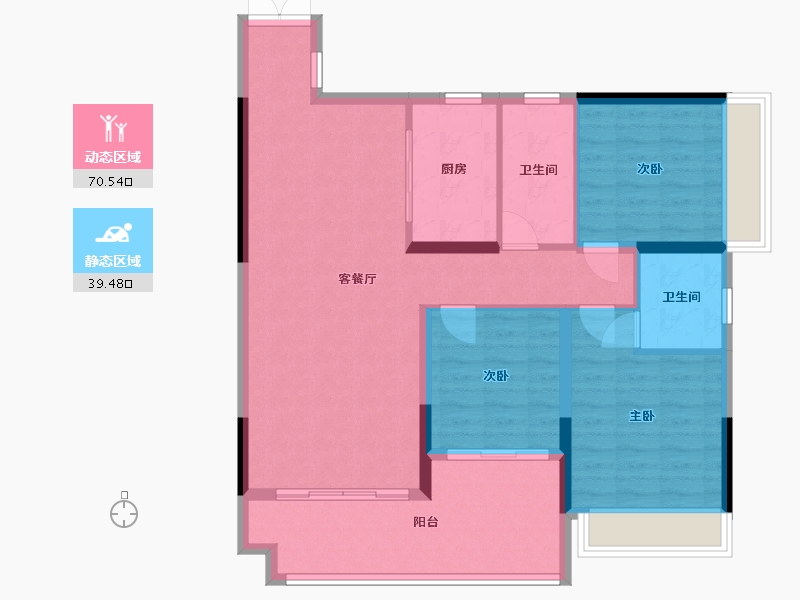 广西壮族自治区-河池市-东澜悦府-95.79-户型库-动静分区