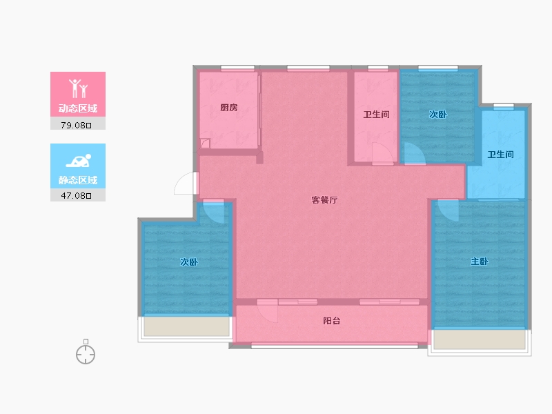 山东省-聊城市-绿城诚园-114.40-户型库-动静分区