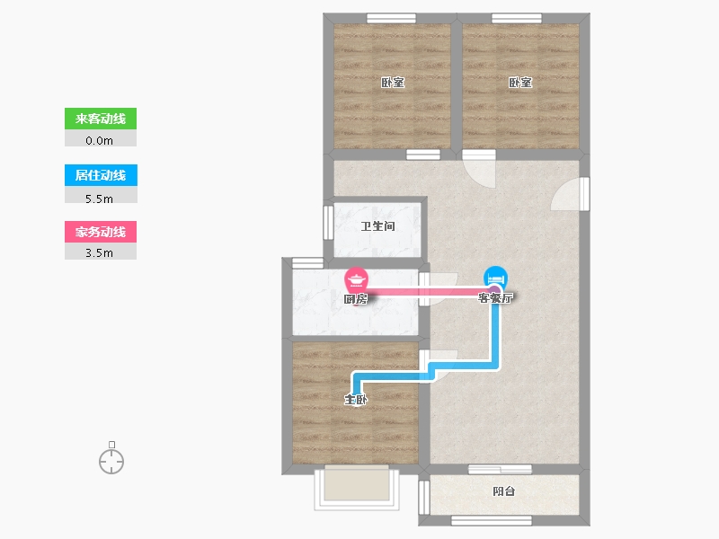 河南省-三门峡市-黄河花园-78.70-户型库-动静线