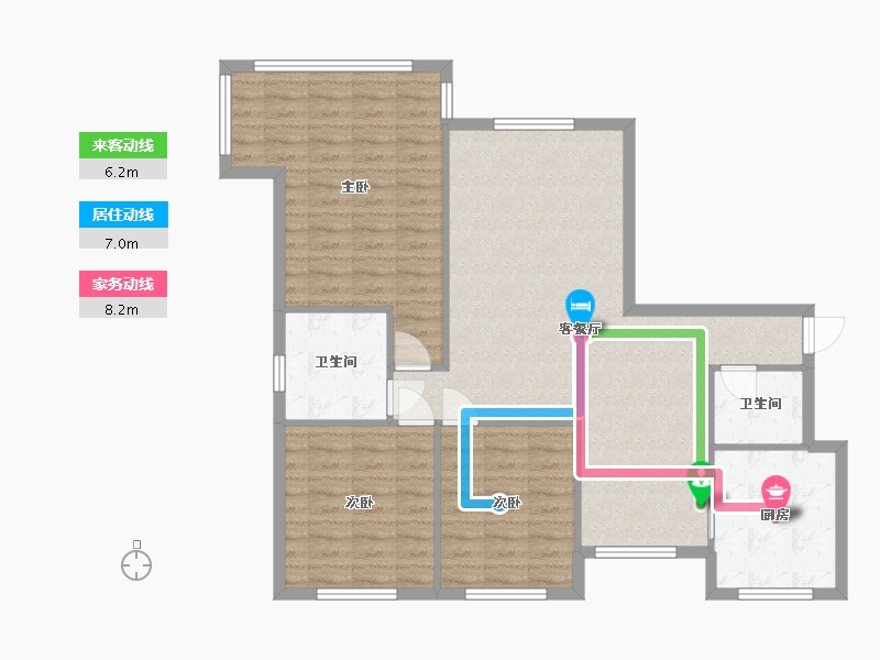 青海省-西宁市-石油家园胜利路小区-113.52-户型库-动静线