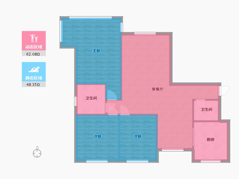 青海省-西宁市-石油家园胜利路小区-113.52-户型库-动静分区