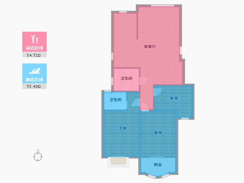 江苏省-盐城市-五星小区-167.00-户型库-动静分区