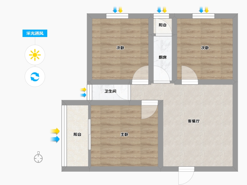 广东省-深圳市-御锦公馆-48.31-户型库-采光通风