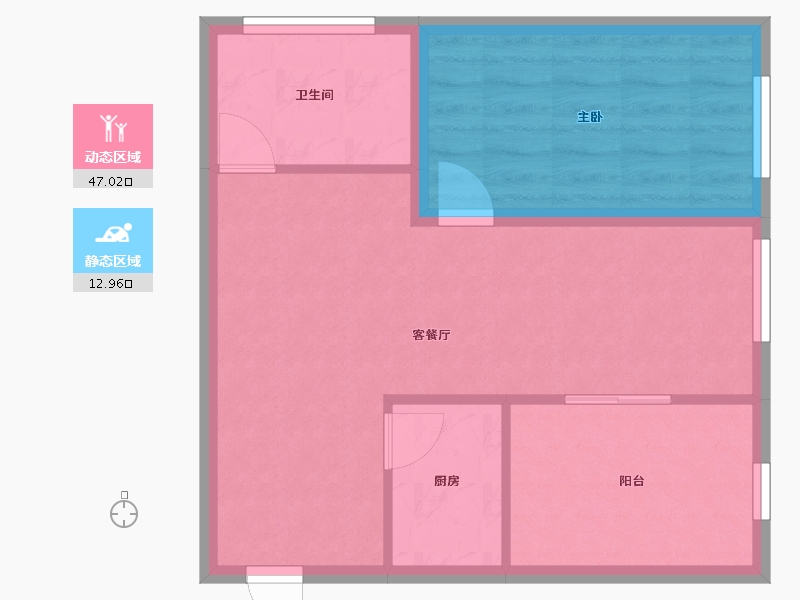 广东省-深圳市-深港1号-53.85-户型库-动静分区