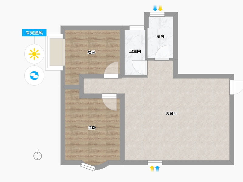 广东省-深圳市-嘉汇新城-54.14-户型库-采光通风