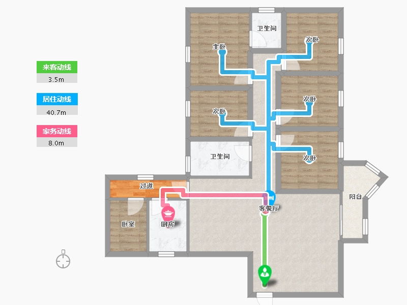 广东省-深圳市-振业翠海花园-105.21-户型库-动静线