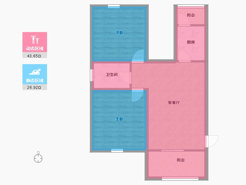 广东省-深圳市-中泰燕南名庭-62.73-户型库-动静分区