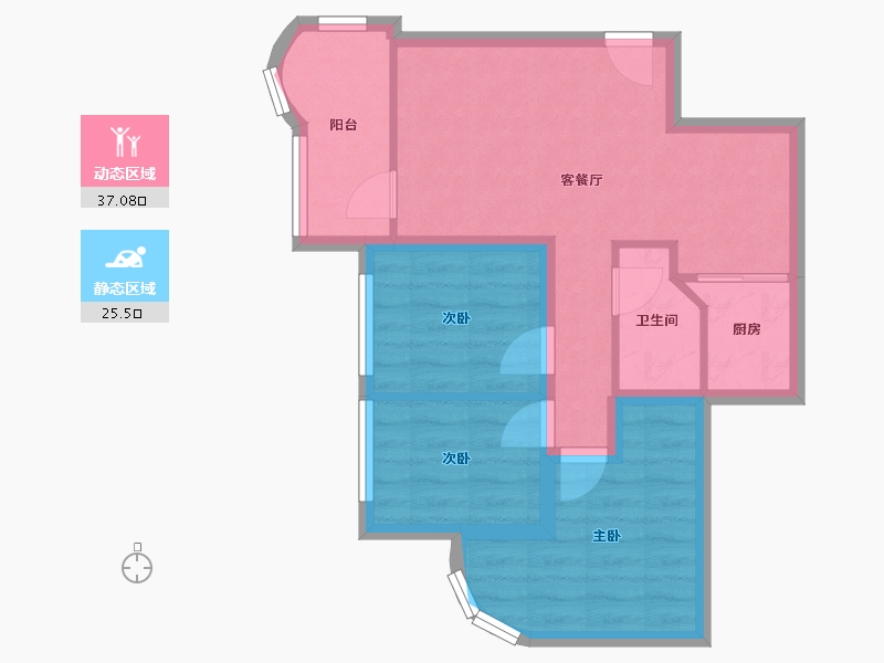 广东省-深圳市-新光活力小区（活力宝）-55.14-户型库-动静分区