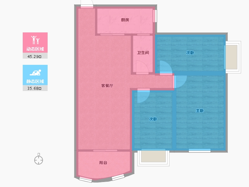 广东省-深圳市-金众香诗美林-72.18-户型库-动静分区