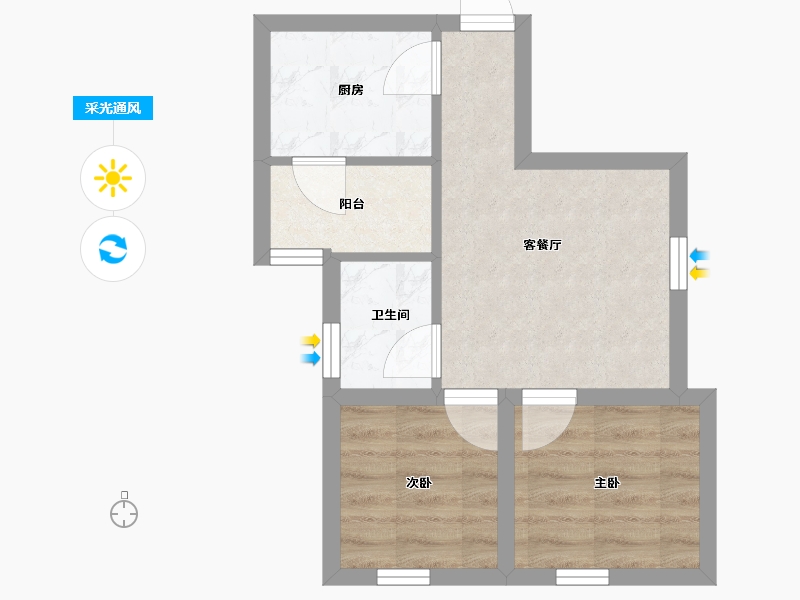 广东省-深圳市-瑞昌大厦-36.18-户型库-采光通风