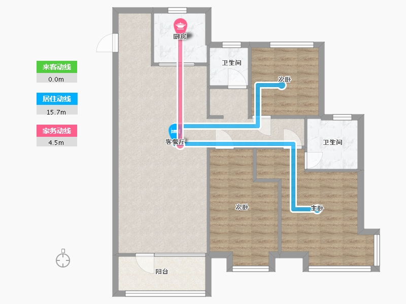 山东省-济南市-万达文旅城-95.15-户型库-动静线