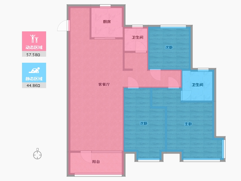 山东省-济南市-万达文旅城-95.15-户型库-动静分区