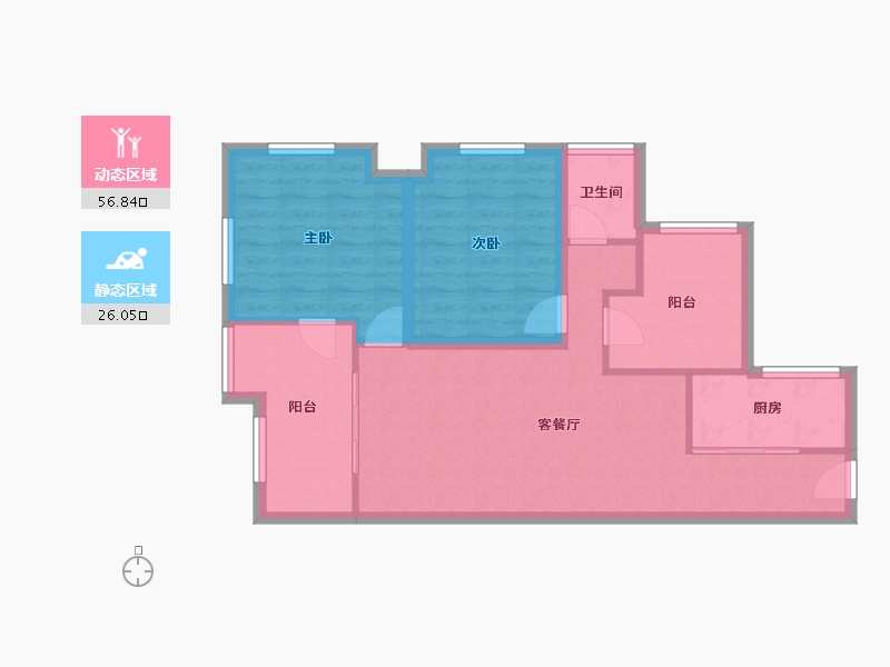 广东省-深圳市-香江东苑-74.28-户型库-动静分区