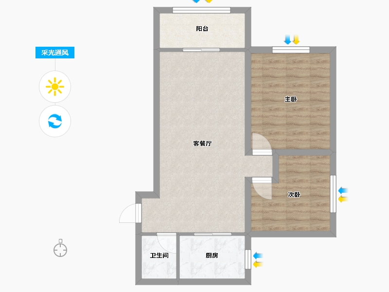 广东省-深圳市-海康大厦-61.53-户型库-采光通风