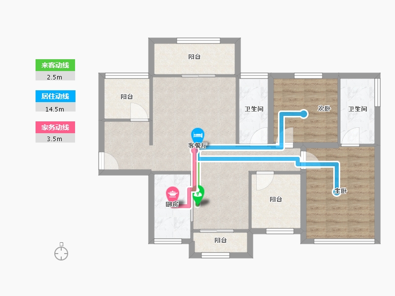 广东省-深圳市-侨香公馆-82.22-户型库-动静线