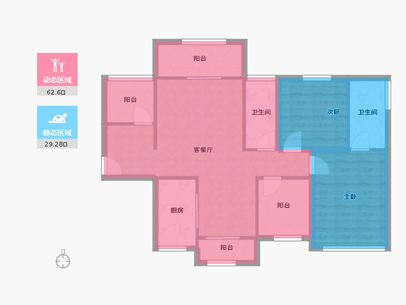 广东省-深圳市-侨香公馆-82.22-户型库-动静分区