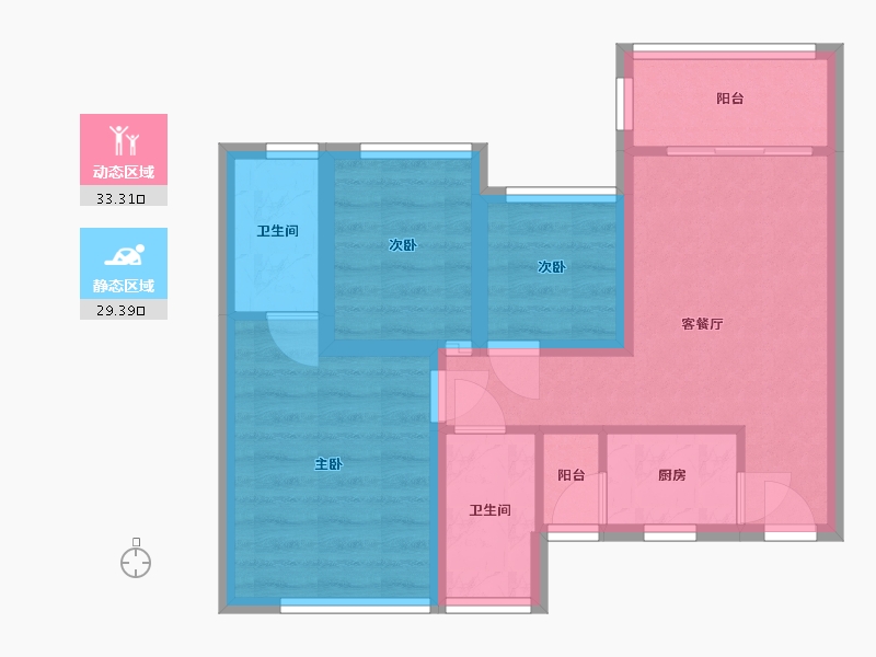 广东省-深圳市-彩虹新都-54.42-户型库-动静分区