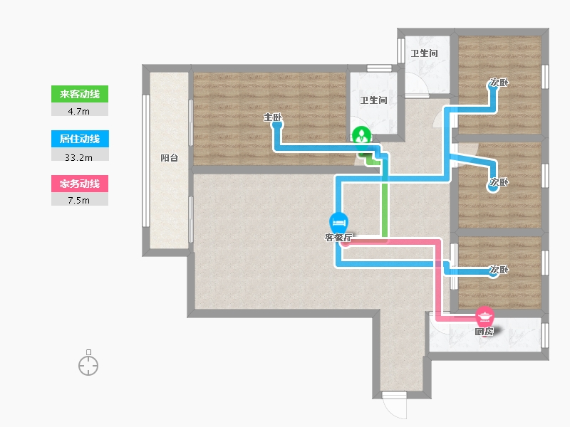 广东省-深圳市-振业翠海花园-102.49-户型库-动静线