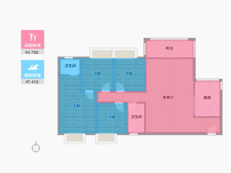 广东省-深圳市-君子广场（一冶广场）-94.78-户型库-动静分区