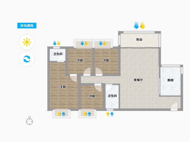 广东省-深圳市-君子广场（一冶广场）-94.78-户型库-采光通风