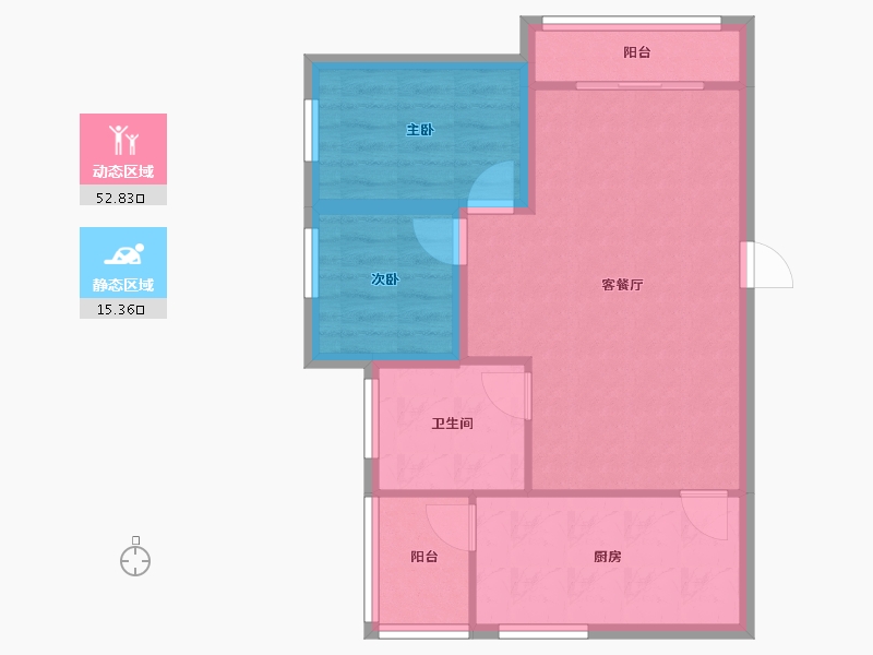 广东省-深圳市-皇庭彩园-61.05-户型库-动静分区