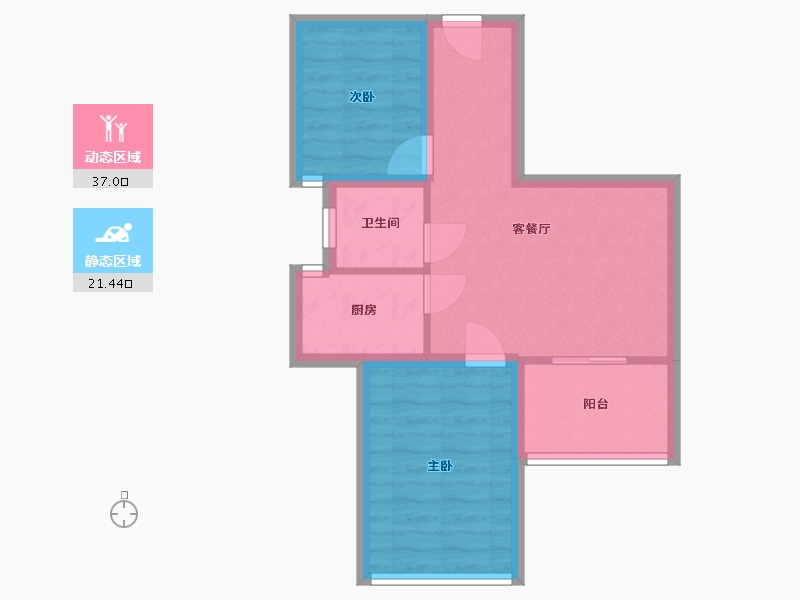 广东省-深圳市-赛格绿茵阁-51.62-户型库-动静分区