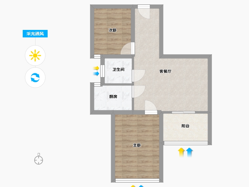 广东省-深圳市-赛格绿茵阁-51.62-户型库-采光通风