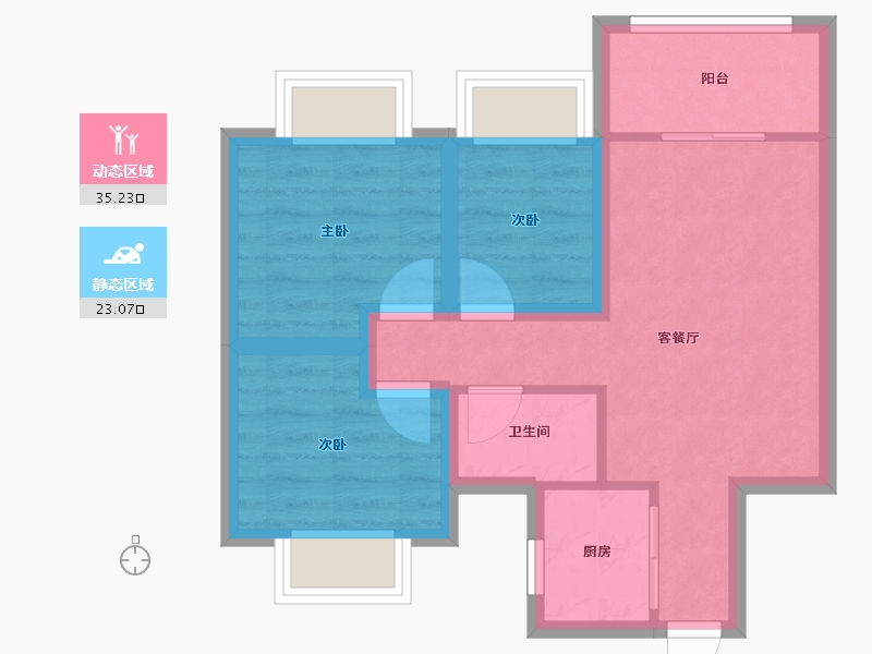 广东省-深圳市-香蜜湖豪庭-50.75-户型库-动静分区