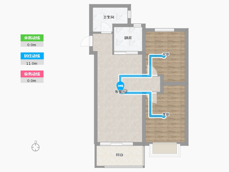 河北省-张家口市-天著华府-69.96-户型库-动静线