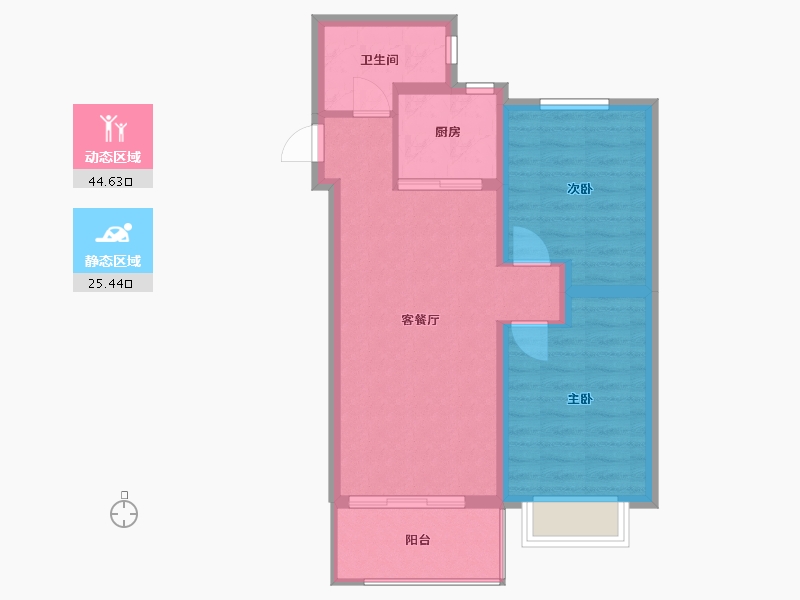 河北省-张家口市-天著华府-69.96-户型库-动静分区