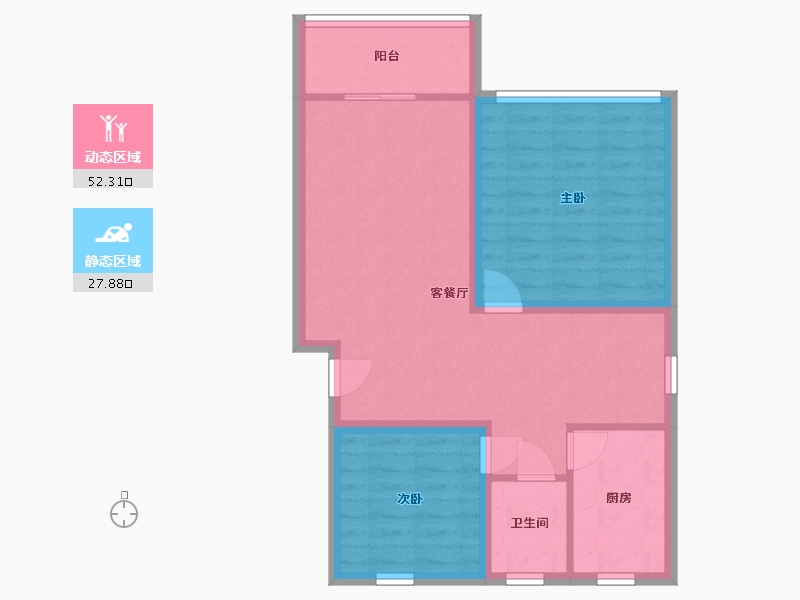 广东省-深圳市-锦林新居-71.91-户型库-动静分区