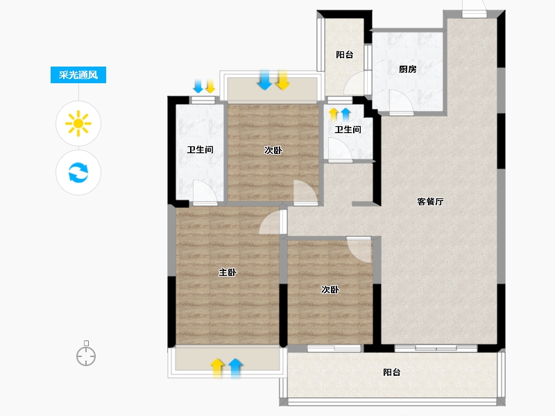 河南省-南阳市-金水港-100.00-户型库-采光通风