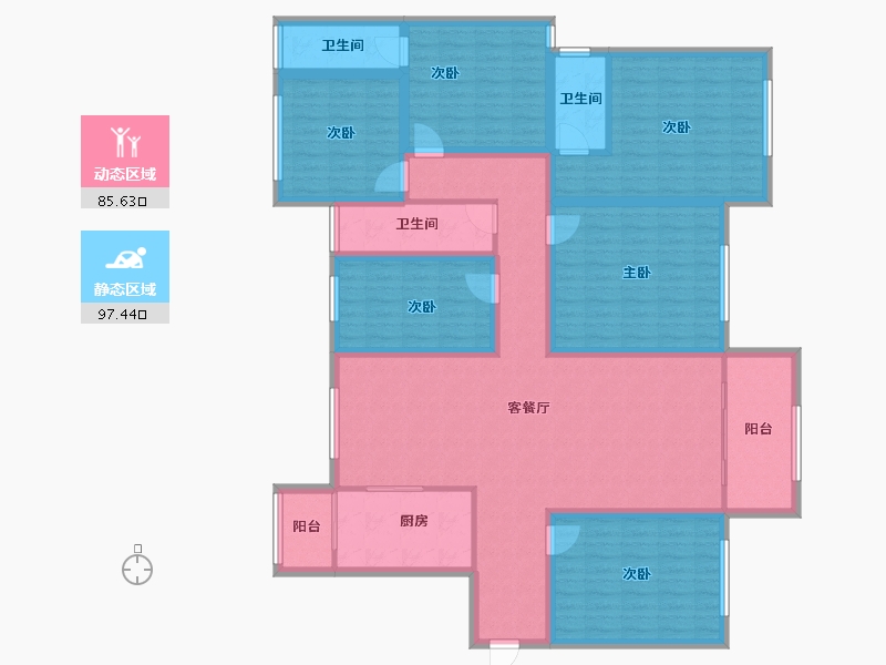 广东省-深圳市-香荔绿洲-163.54-户型库-动静分区