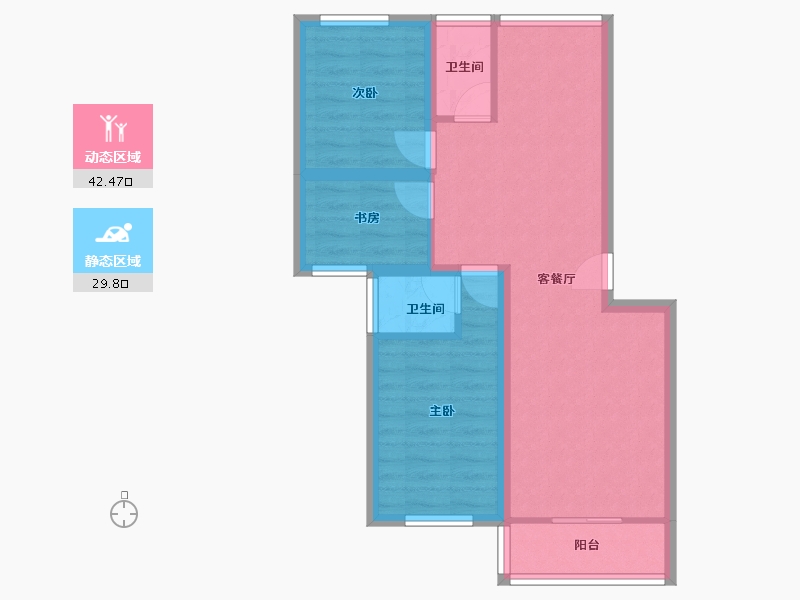 广东省-深圳市-锦州花园-63.99-户型库-动静分区