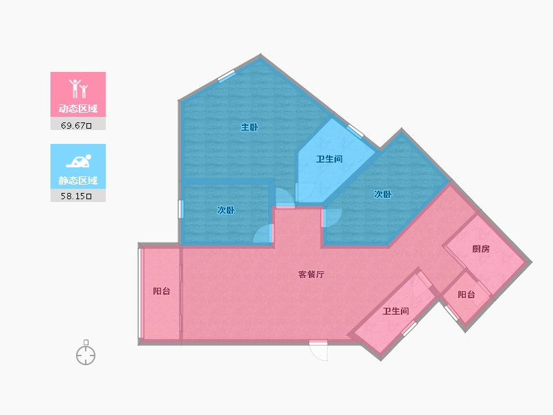 广东省-深圳市-益田花园豪园居-115.22-户型库-动静分区