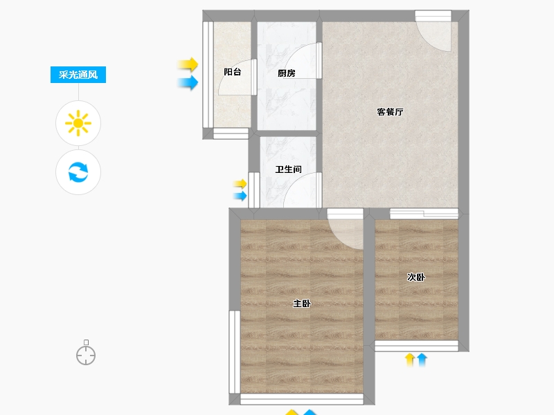 广东省-深圳市-中城天邑花园-35.58-户型库-采光通风