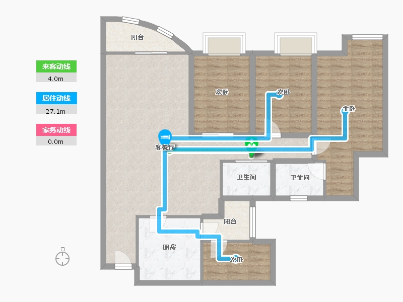 广东省-深圳市-东海花园(二期)-108.46-户型库-动静线