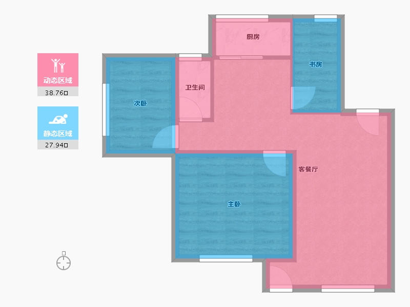 广东省-深圳市-富荔花园-59.33-户型库-动静分区