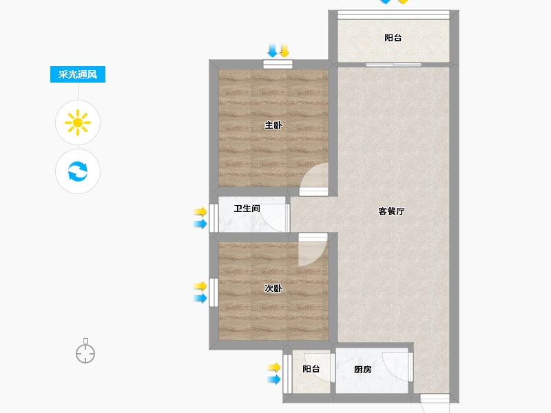 广东省-深圳市-骏皇嘉园-53.06-户型库-采光通风