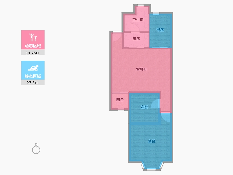 广东省-深圳市-益田花园豪园居-54.83-户型库-动静分区