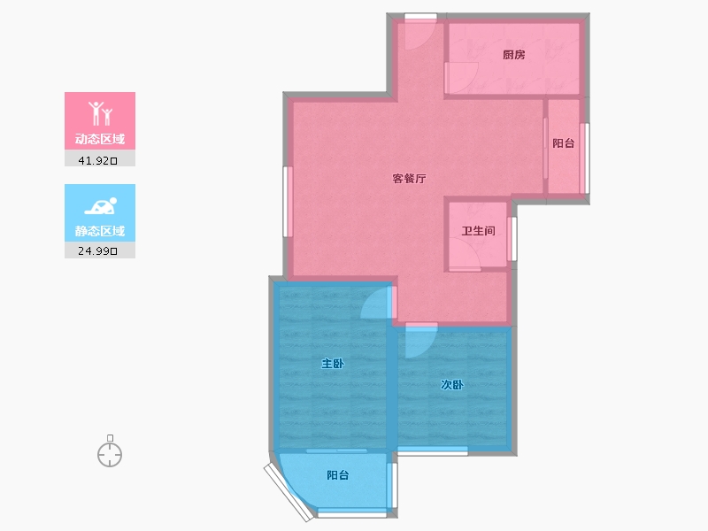 广东省-深圳市-吉莲大厦-59.54-户型库-动静分区