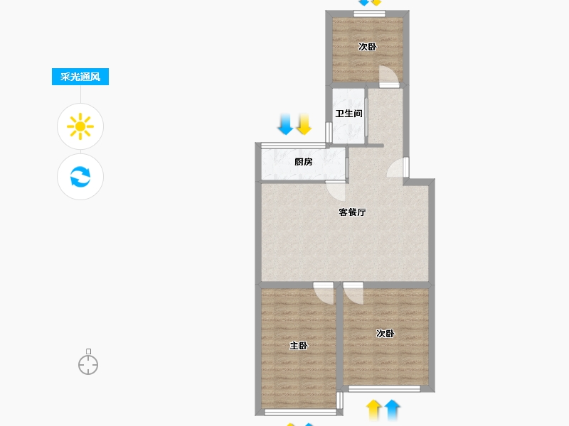 广东省-深圳市-长城一花园-73.18-户型库-采光通风