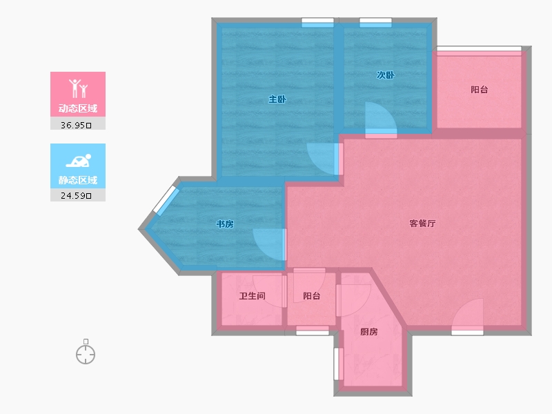 广东省-深圳市-吉莲大厦-54.02-户型库-动静分区