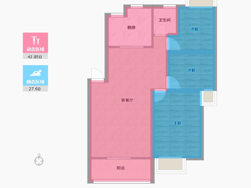 广东省-深圳市-竹林花园-63.32-户型库-动静分区