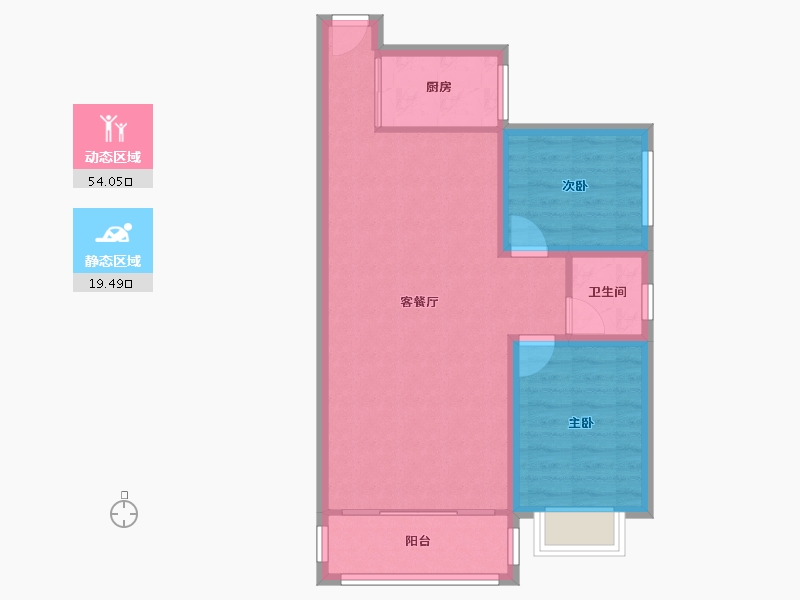 广东省-深圳市-润裕山景豪苑-66.14-户型库-动静分区