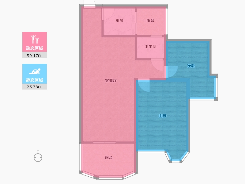 广东省-深圳市-金众香诗美林-68.77-户型库-动静分区