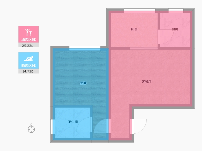 广东省-深圳市-合正名园(二期)吉芳苑-35.03-户型库-动静分区