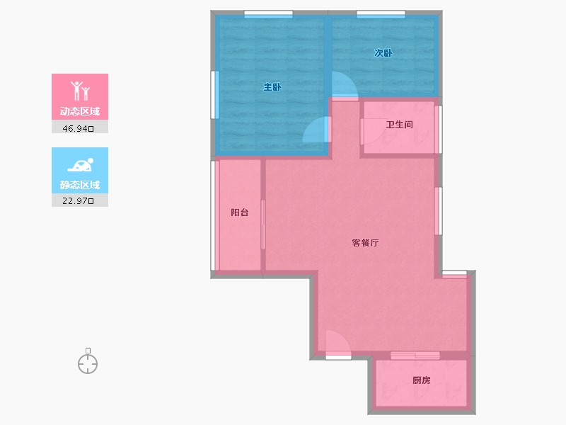 广东省-深圳市-吉莲大厦-62.40-户型库-动静分区