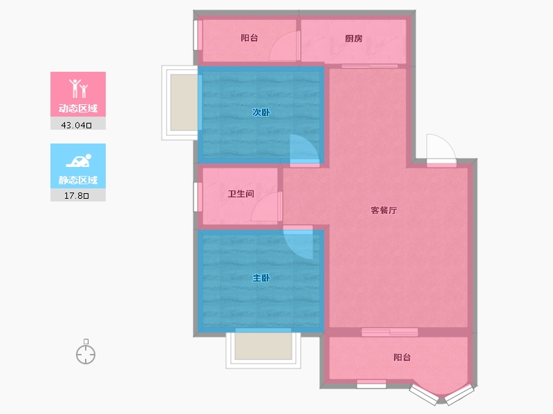 广东省-深圳市-帝港海湾豪园-53.16-户型库-动静分区